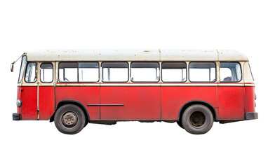 Bus isolated on white or transparent background