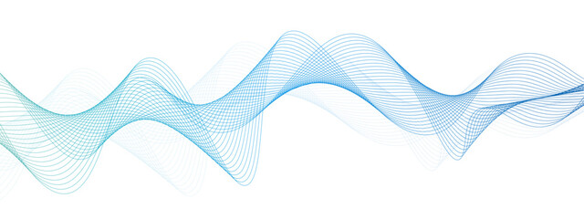 ウェーブ　波　抽象的な形　曲線　水色　青　グラデーション
