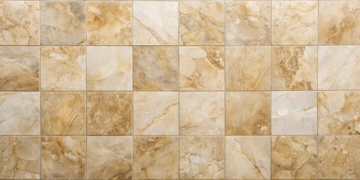 Background of weathered beige marble wall made of large tiles