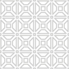 Seamless geometric pattern consisting of regular lines forming a square on a white background. Suitable for various creative projects or decorative elements.