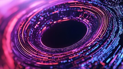 Capture a futuristic aerial view screen with holographic elements in a digital art style, showcasing vibrant colors and sharp details, Create an aerial view screen floating in a digital universe.