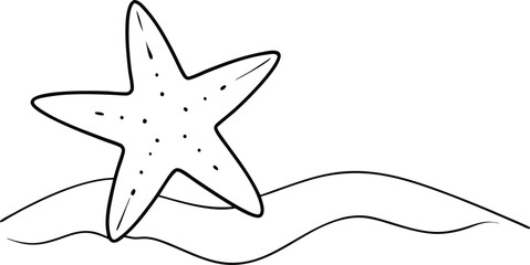Bright Starfish Vector Art for Easy Kids Coloring Fun
