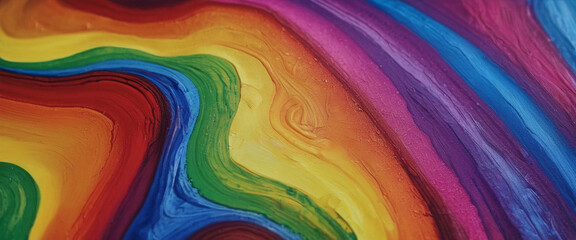 Abstract Rainbow Swirl Background for Pride Month Celebrations
