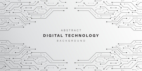 Grey abstract technology background. business technology communication. Hi tech digital connection. high tech. science. modern technology business concept. futuristic background. vector illustration
