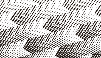 Black and white abstract geometric pattern. Sporty background for jersey design and other. Vector Format Illustration 