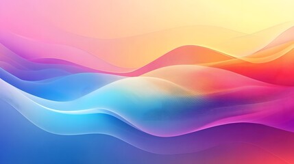 Colorful background with a gradient, a vector illustration of an abstract, colorful, wavy mountain landscape