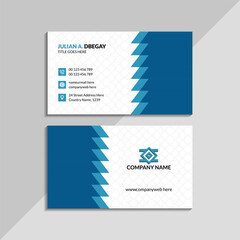 Modern Blue and White Business Card Design Template