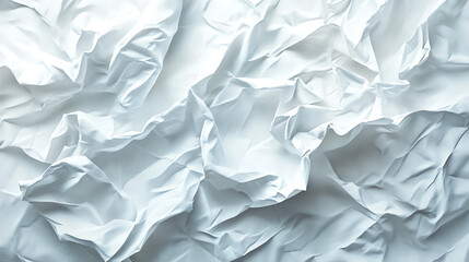 Obraz premium Create a striking image of a tilted angle view of crumpled sheet, featuring intricate creases and shadows in a realistic style