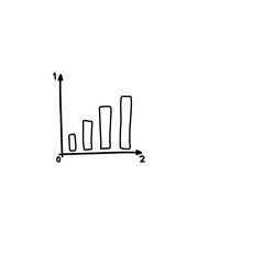 Hand drawn business doodle of chart, graph, daigram
