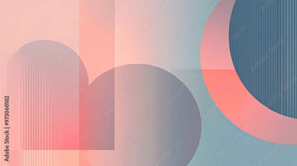 Poster a minimalist abstract background with soft gradients and simple geometric shapes in muted tones.