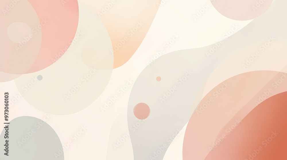 Poster a minimalist abstract background with soft gradients and simple geometric shapes in muted tones.