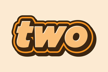 elegant design 3d text effect word 