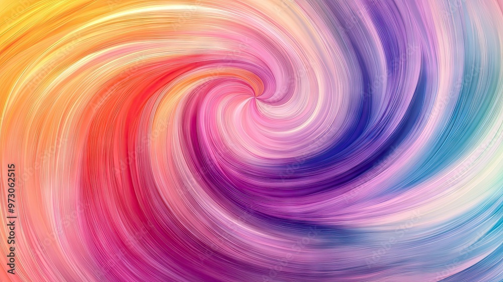 Poster a swirl of vibrant colors blending seamlessly to create a fluid, abstract background with a soft gra