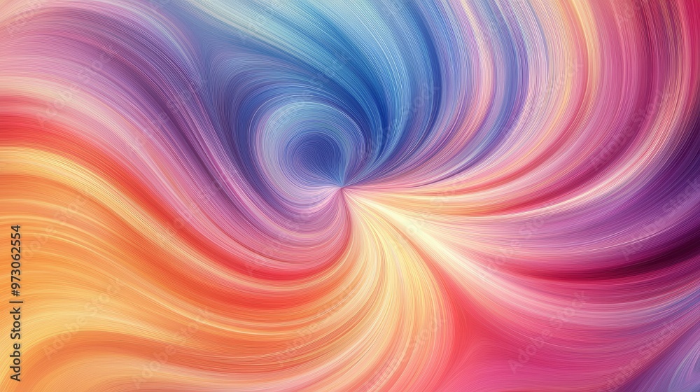 Poster a swirl of vibrant colors blending seamlessly to create a fluid, abstract background with a soft gra