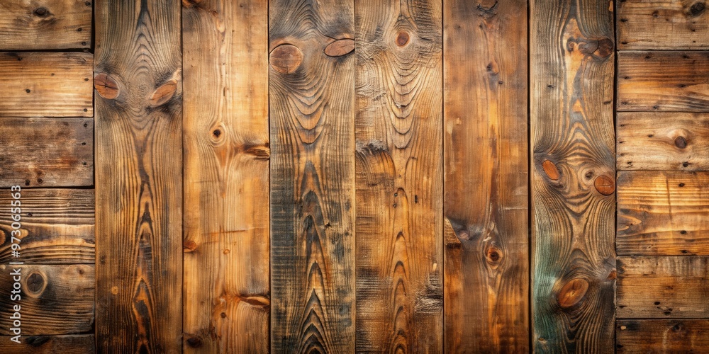 Aufkleber Rustic wooden background with weathered texture and space for text or design
