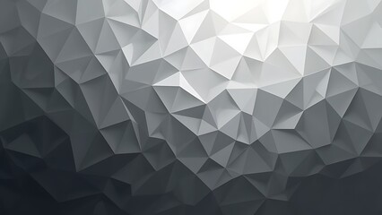 Fototapeta premium Geometric pattern of gray and white triangles, creating a modern and sophisticated background. Ideal for use in digital designs, presentations, and artistic projects.