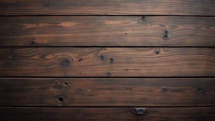 Naklejka premium Detailed wooden surface with rich brown tones and textured grains, creating a warm and inviting atmosphere. Perfect for backgrounds in design and decor projects.