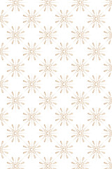 Golden Ornate Geometric Floral Pattern - Seamless Design
