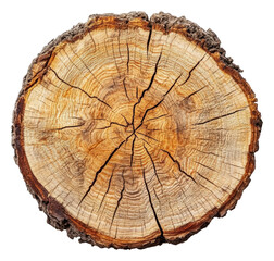 Fototapeta premium PNG Tree stump close-up with natural patterns