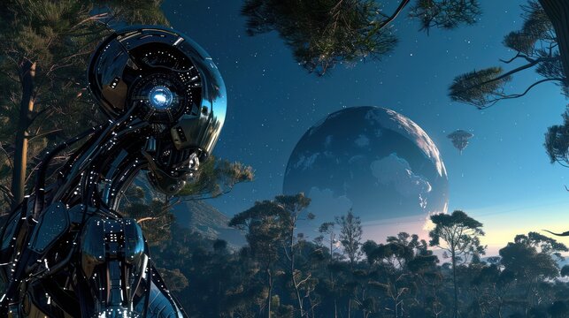 Robot in an Alien Forest