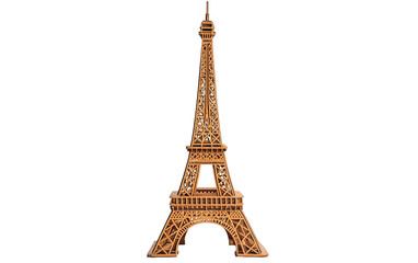 The Eiffel Tower  on transparent background, png	