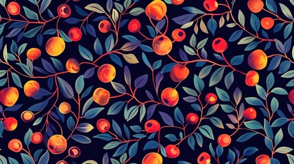 colourful flower pattern wallpaper
