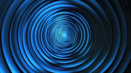 Obraz premium Abstract background with concentric circles in varying shades of blue, creating a hypnotic effect. -