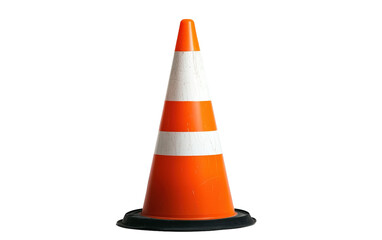 Traffic Cone on transparent background, png	