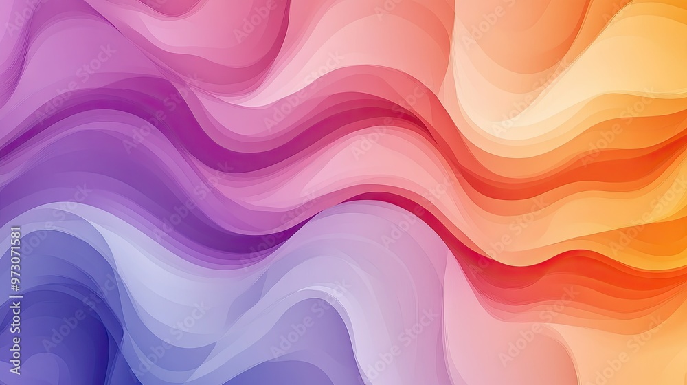Poster an abstract background featuring waves of color, blending seamlessly in a gradient pattern.