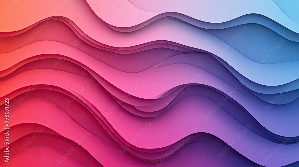 Poster an abstract background featuring waves of color, blending seamlessly in a gradient pattern.