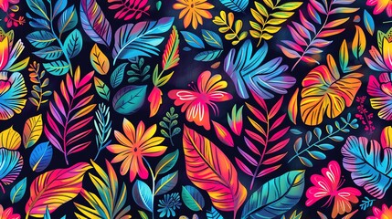 colourful motifs seamless wallpaper