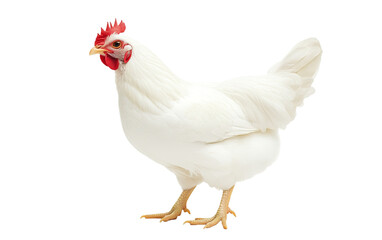 Fototapeta premium White chicken on transparent background, png 