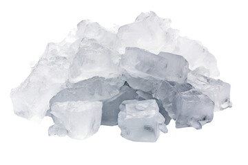 Obraz premium Crushed ice pile isolated on white background.