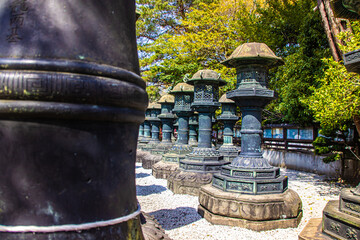 Ueno Tokugawa Buddhist temple views Ueno park Tokyo Japan