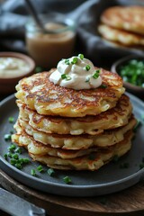 Placki Ziemniaczane - Potato pancakes, crispy on the outside and soft on the inside, often served with applesauce or sour cream.