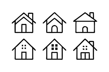 House icon, vector house logo, simple line art logo, home icon, building house icon