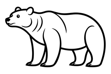 Fototapeta premium A bear vector line art illustration