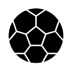 Fototapeta premium Vector icon soccer ball design on black background for sports and leisure activities 
