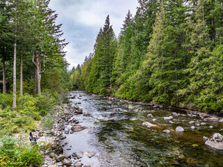 Obraz premium Drone North Bend River 2