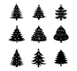 Obraz premium VEC 2000248Christmas tree icon collection - vector illustrationChristmas tree icon collection - vector illustration