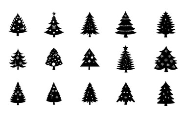 Obraz premium VEC 2000251Christmas tree icon collection - vector illustration