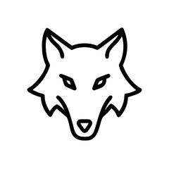 wolf head icon, wolf head simple logo vector silhouette