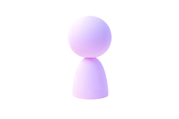 Minimalistic Cartoonish Flat Matte Single User Icon | Isolated on Transparent & White Background | PNG File with Transparency