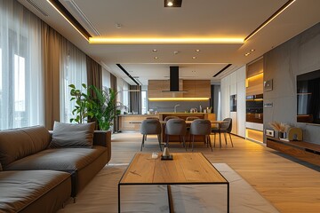 Fototapeta premium luxurius office room interior decore Boardroom Meeting