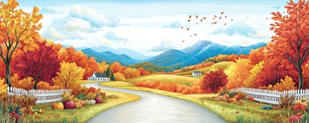 Thanksgiving wildlife in a rural setting