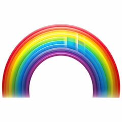 raibow on white background