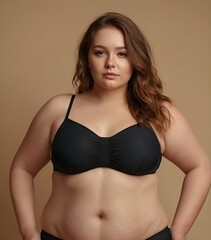 Obraz premium Portrait of attractive over sized woman