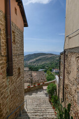 A street in Colobraro, a village in the Basilicata region of Italy.