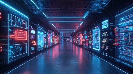 Futuristic Online Shopping Experience in 3D Illustration