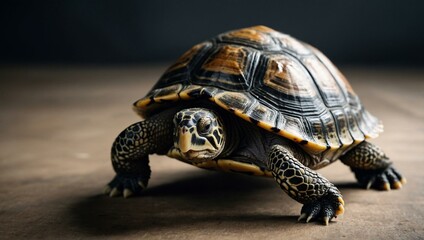 Turtle in a clean studio shot.